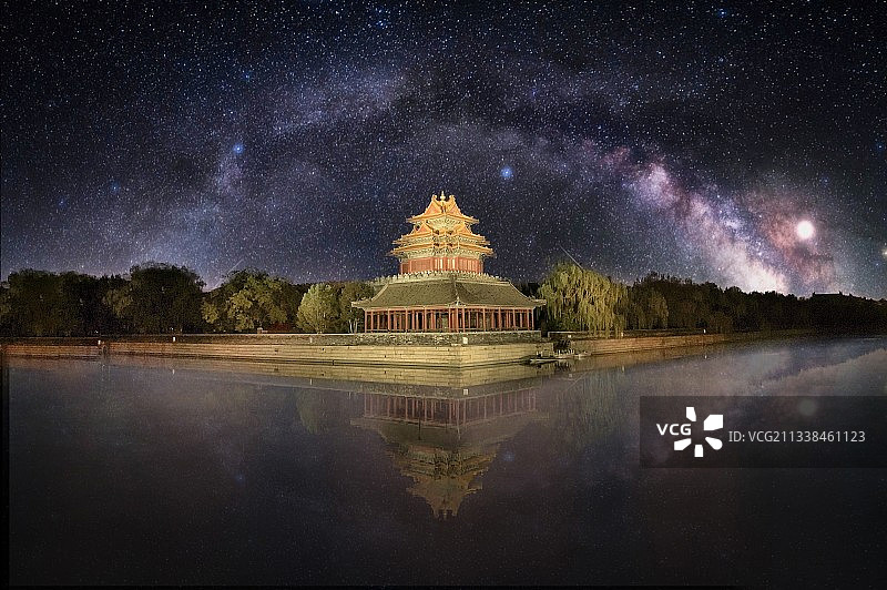 角楼星空图片素材