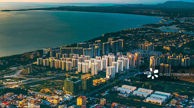 日暮小城  海南东方市图片素材