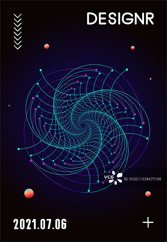 科技感抽象线条矢量海报图片素材