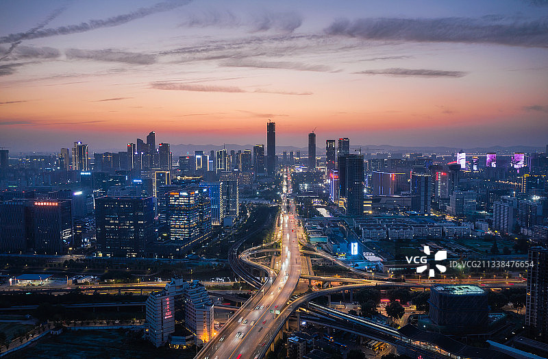 南京河西现代化都市全景图片素材