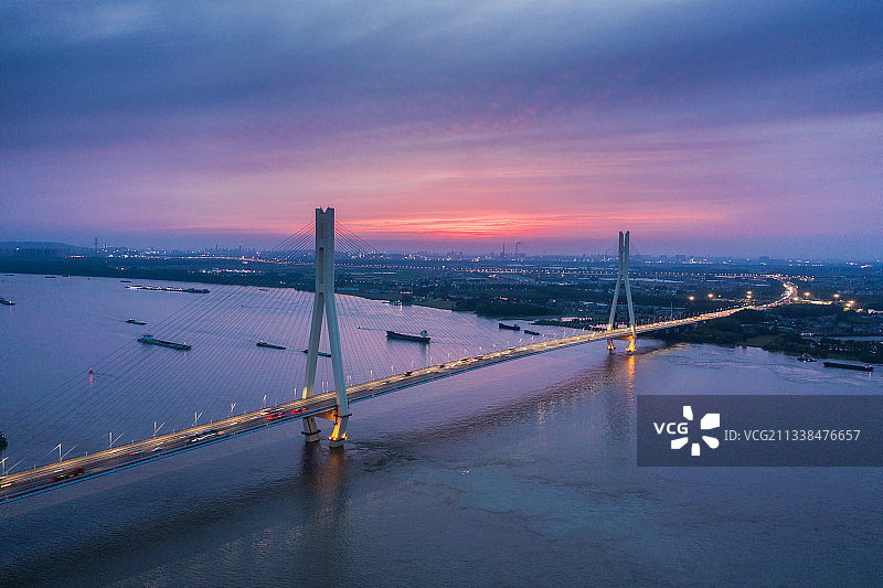 南京八卦洲长江大桥图片素材