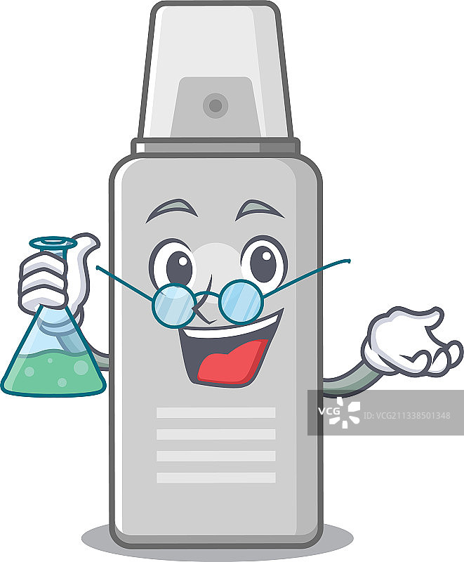 天才教授剃须泡沫卡通形象图片素材