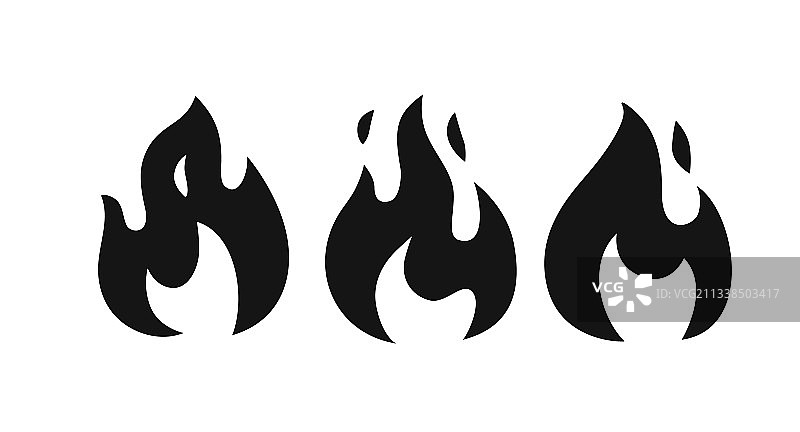 火焰图标Logo设计模板图片素材