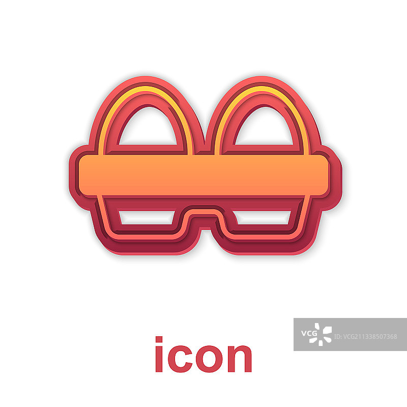 金色鸡蛋盒图标（白色背景）图片素材