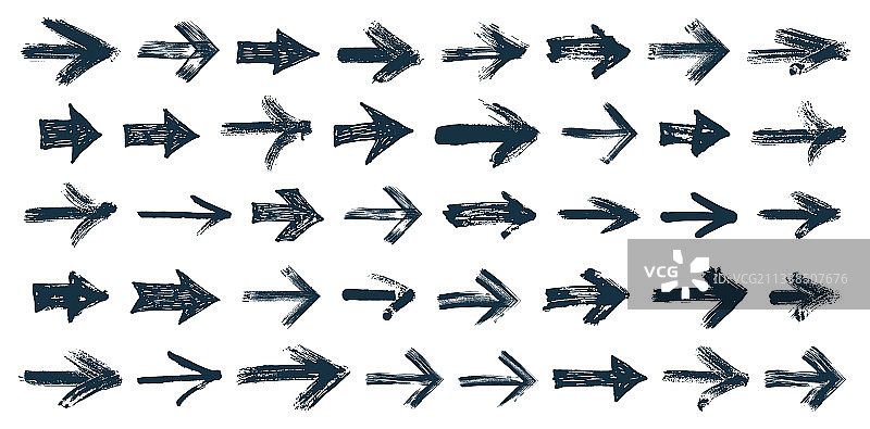 手绘箭头笔刷笔触大合集图片素材