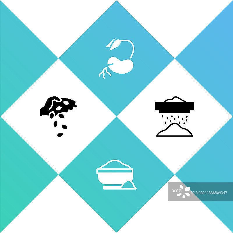 种子面粉碗豆芽筛面粉合集图片素材