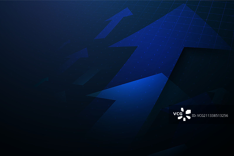 蓝色抽象箭头数字高科技标志图片素材