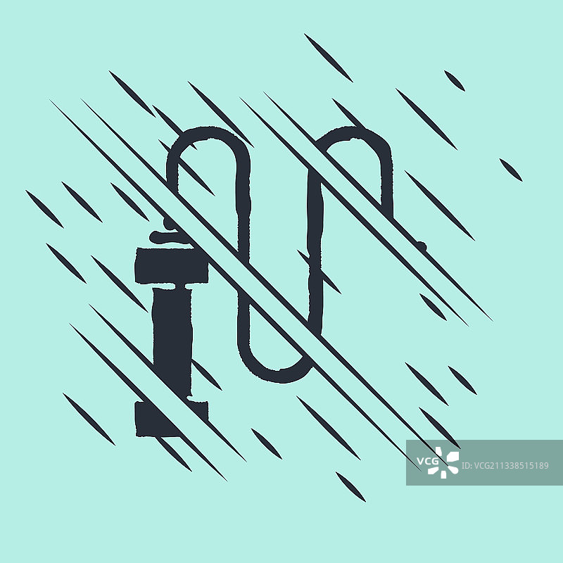 绿色背景上的黑色编织皮革鞭子图标图片素材