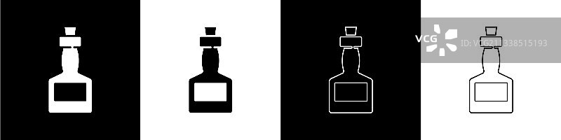 黑白背景上的辣椒酱图标图片素材