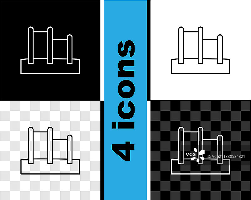 白色背景的单杠图标图片素材