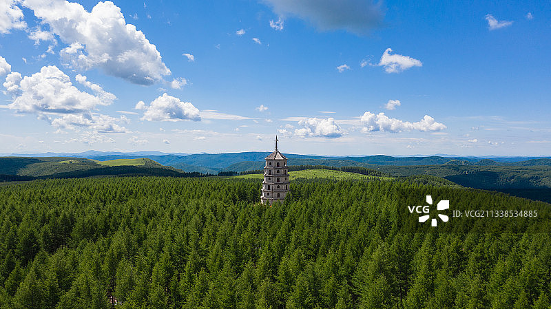 河北承德塞罕坝赛罕塔图片素材