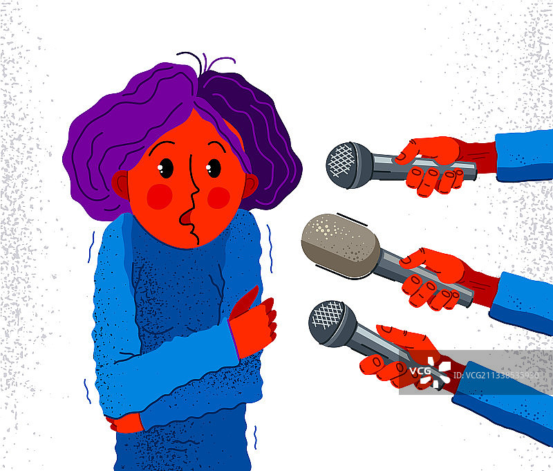 害怕公开演讲的女孩图片素材