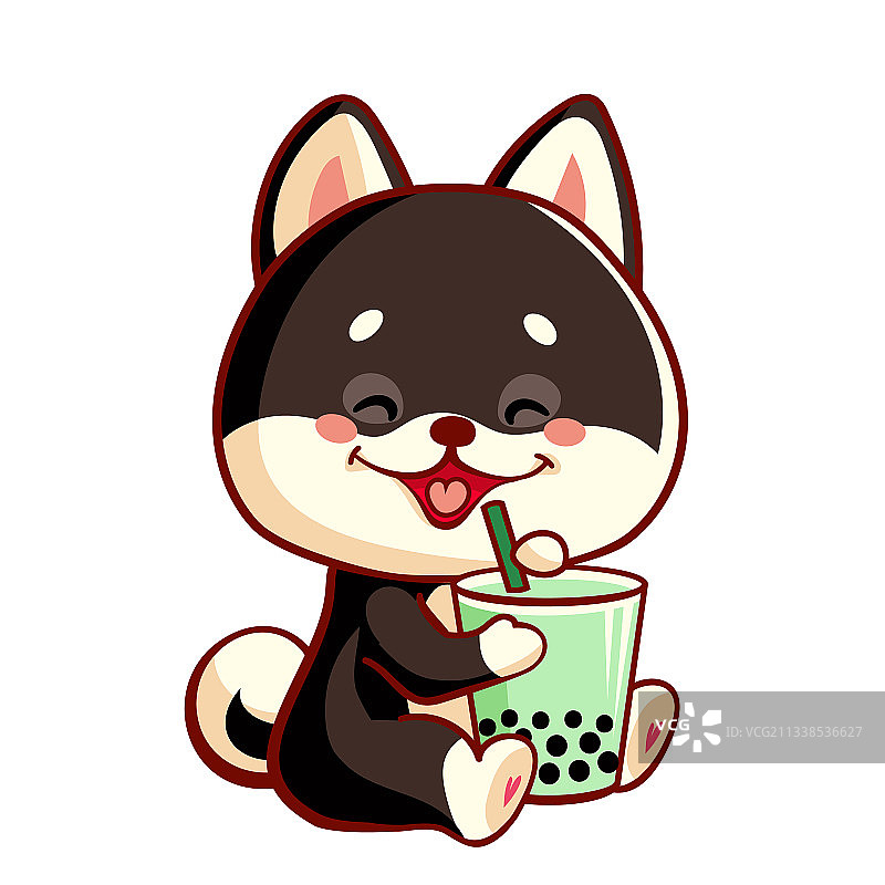 卡通可爱柴犬图片素材