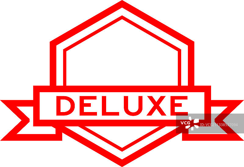 复古红色六边形标签banner图片素材