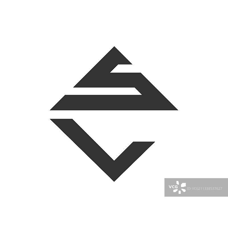 SL字母标志或LS标志设计图片素材