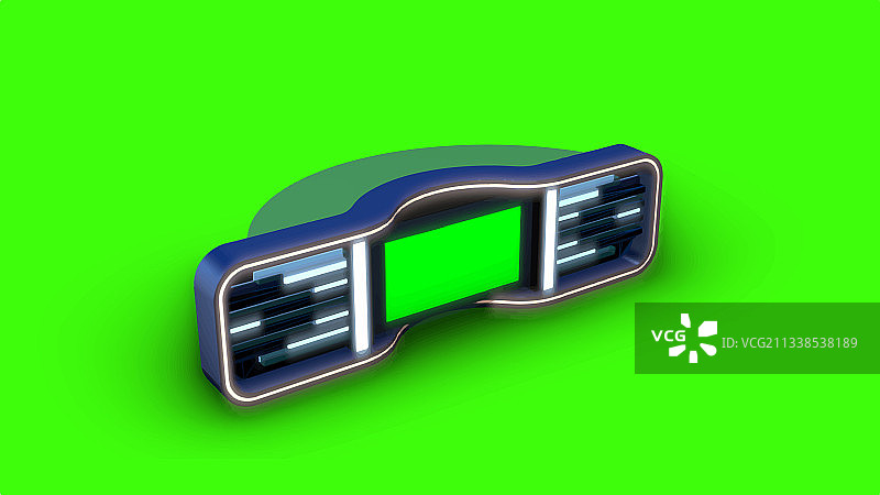 3D渲染虚拟电视演播室新闻台图片素材