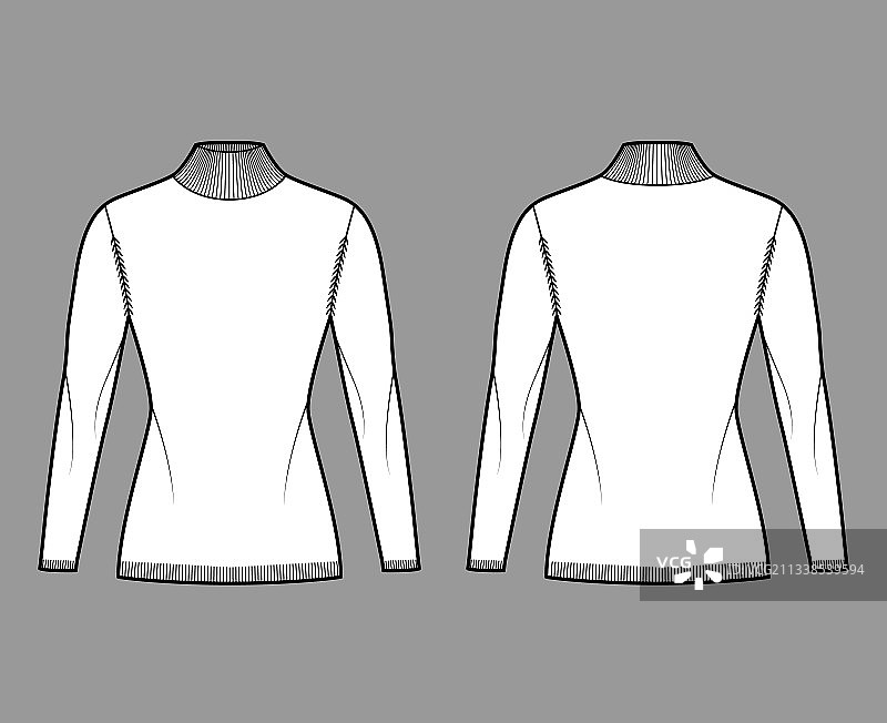 高领毛衣技术时尚设计图片素材