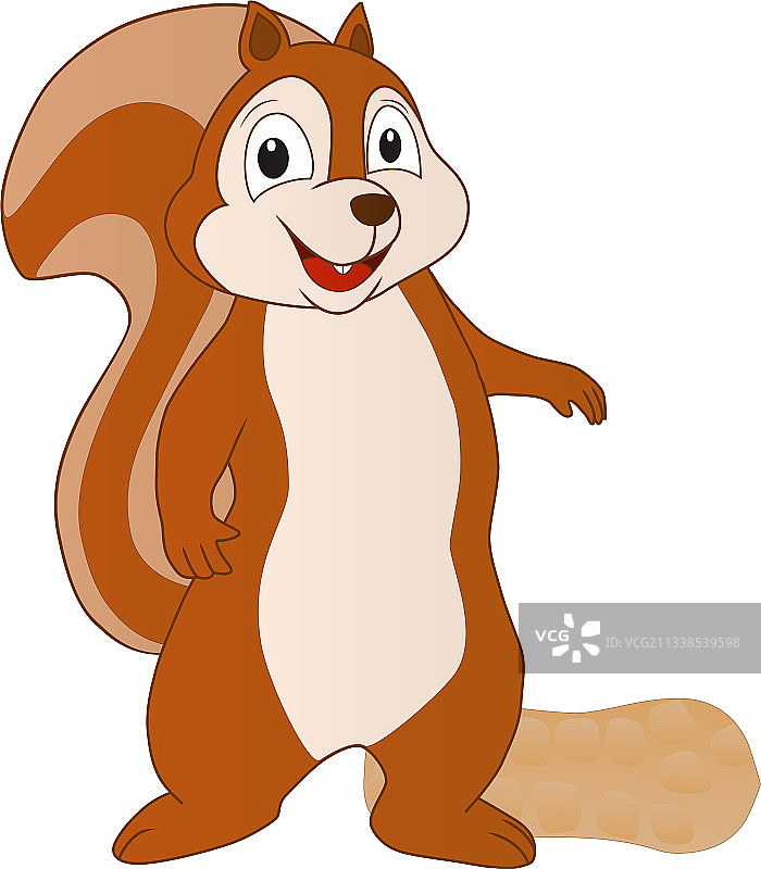 Q版微笑松鼠图片素材