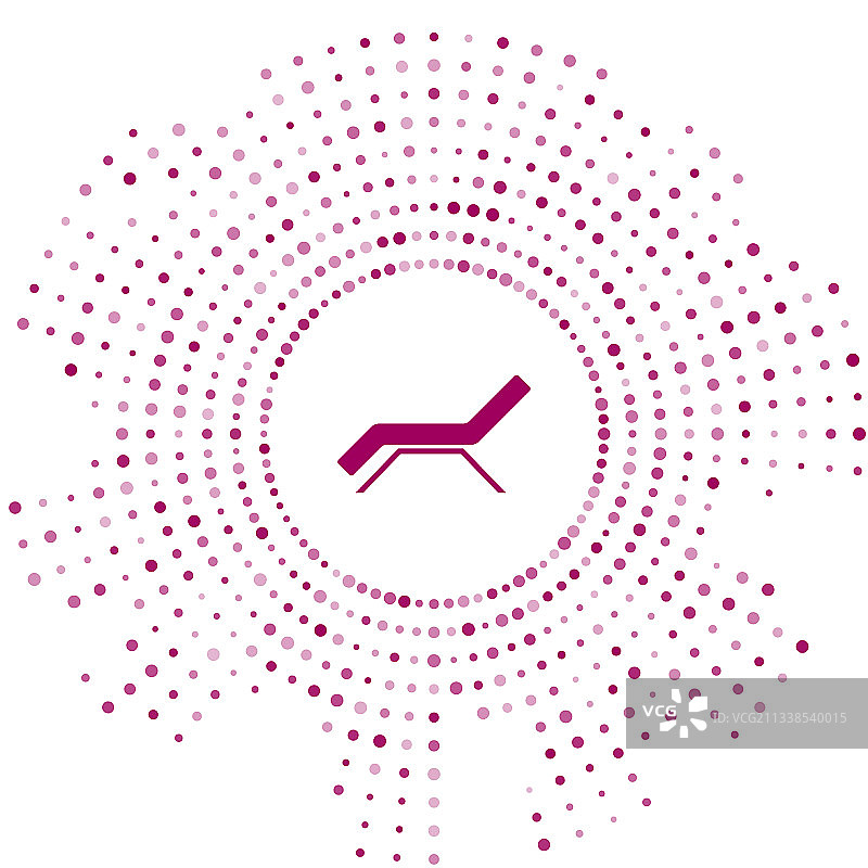 白色背景上的紫色日光浴床图标图片素材