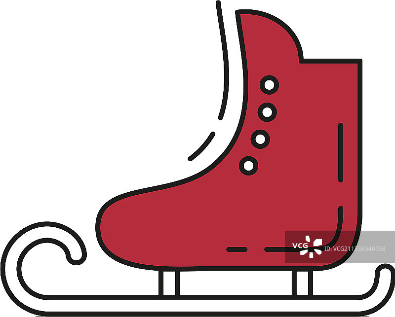 白色背景溜冰鞋图标图片素材