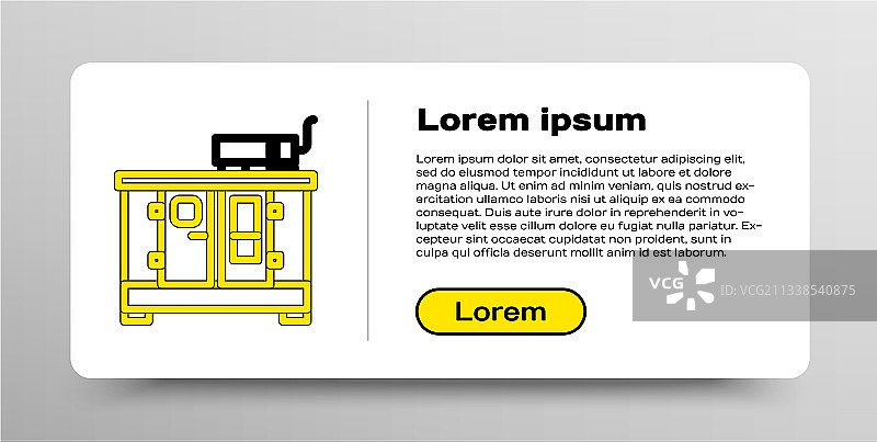 白色背景上的柴油发电机线条图标图片素材