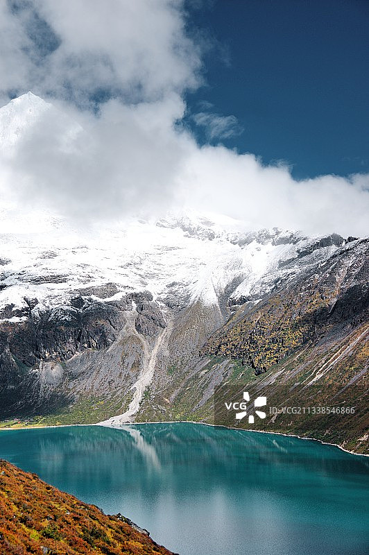 圣湖白马林措图片素材