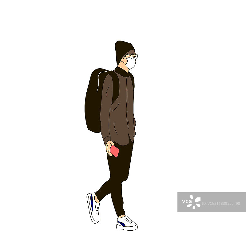 穿着黑色裤子和棕色衬衫的男人图片素材