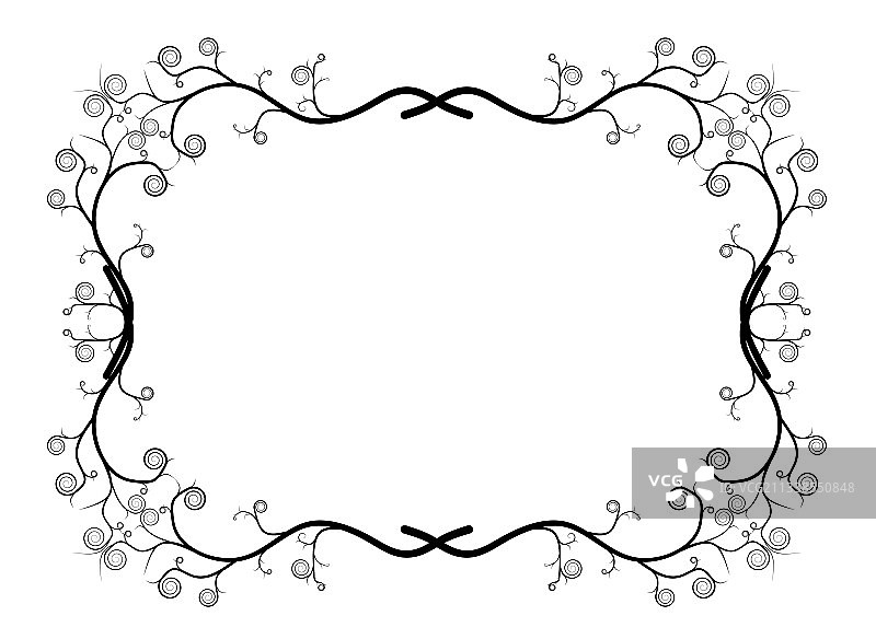 白色背景上的葡萄藤剪影图片素材