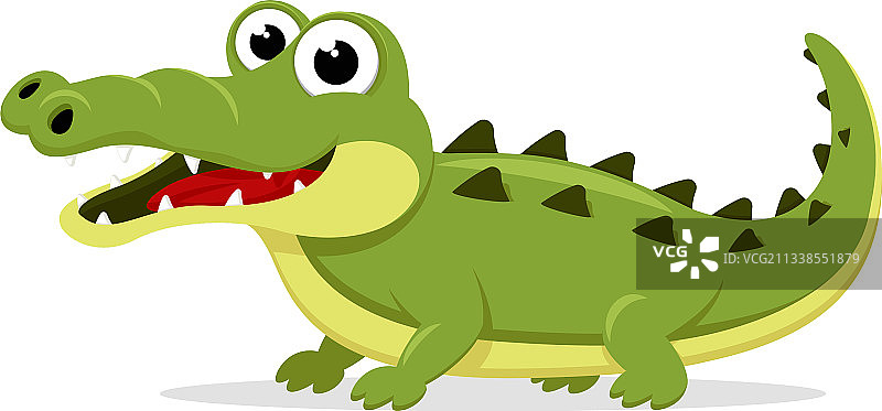 鳄鱼站立微笑图片素材