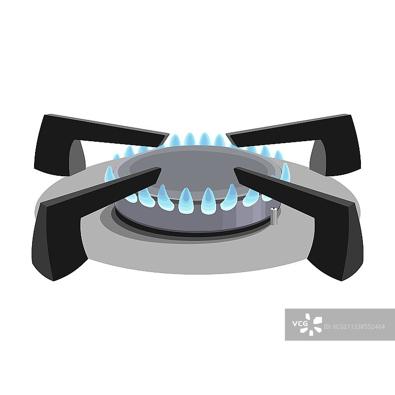 炉灶燃烧器卡通图标图片素材