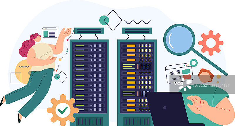 系统管理员服务团队合作概念图片素材