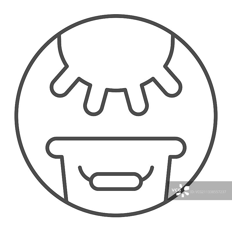 奶牛的乳房和牛奶桶细线图标图片素材