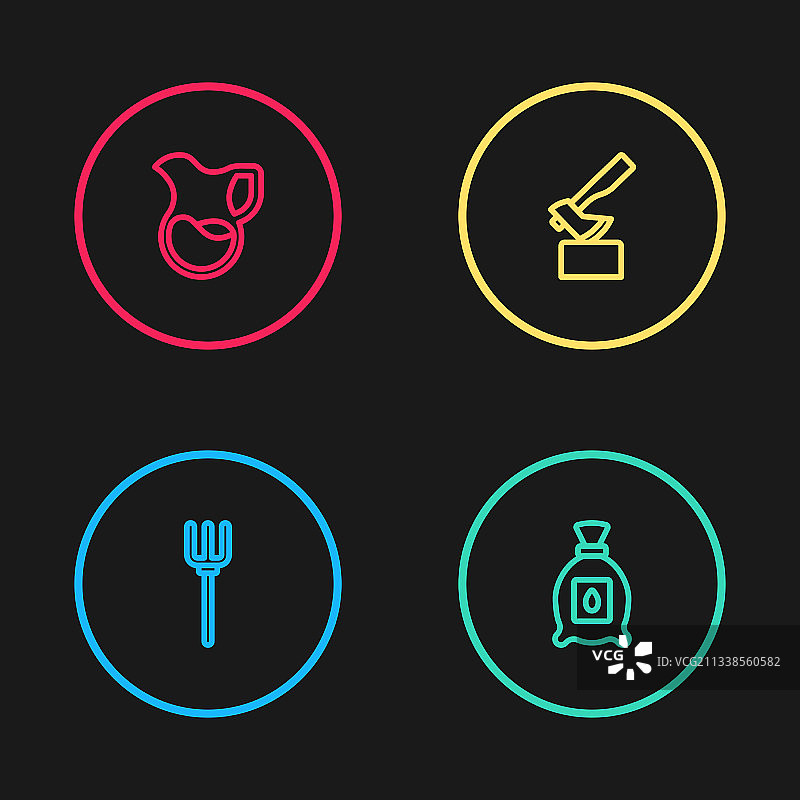 园艺叉与种子包图片素材