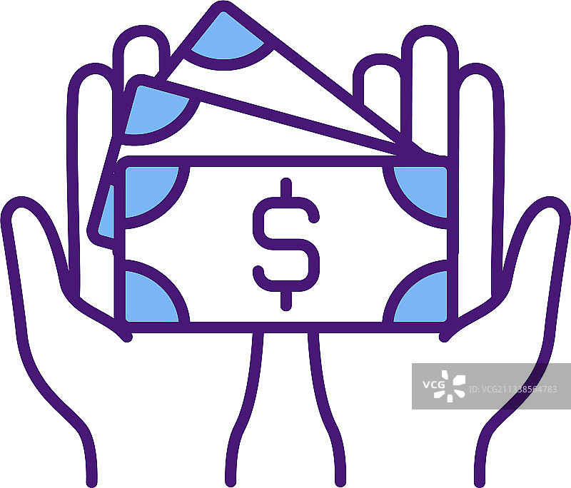 在商业中获利RGB颜色图标图片素材