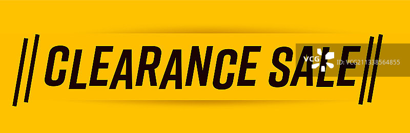 黄色清仓促销社交媒体横幅图片素材