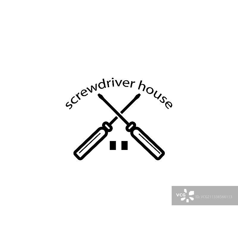 房屋维修技工螺丝刀图标图片素材