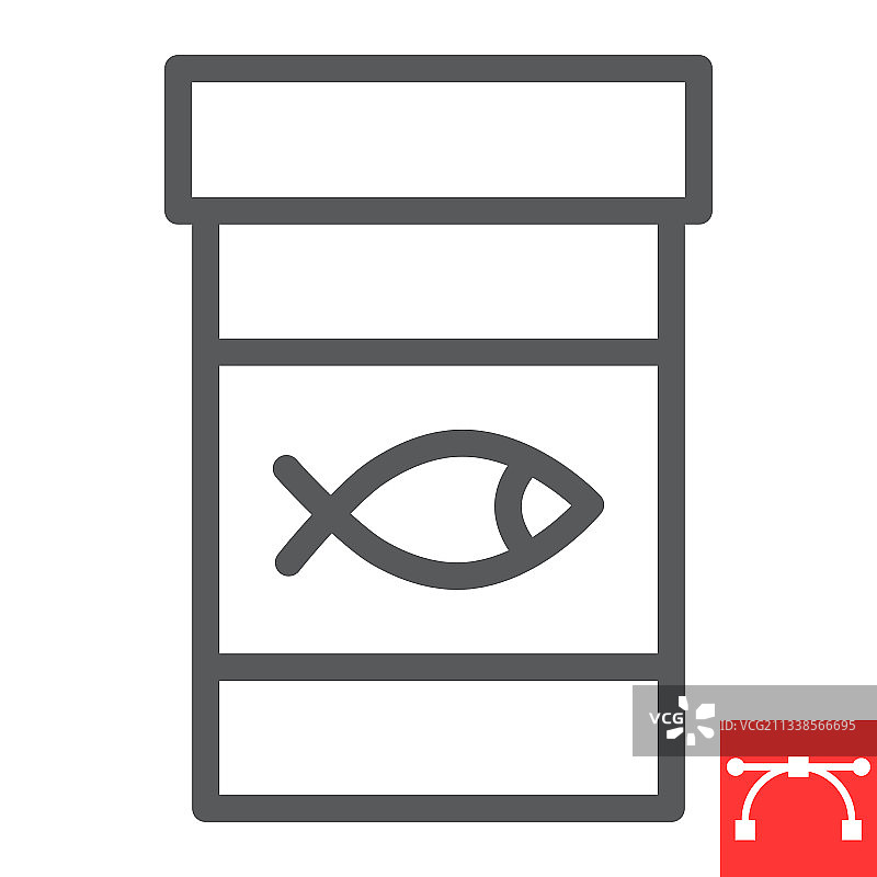 宠物店鱼饲料图标图片素材