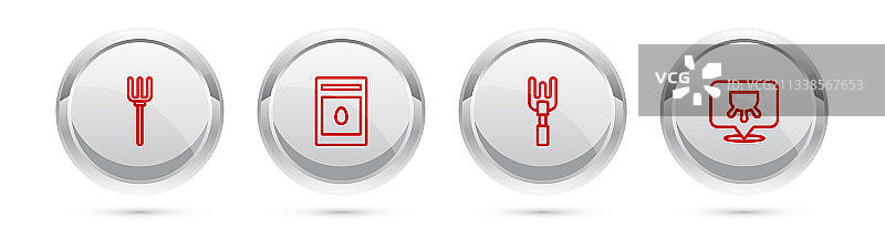 园艺叉与种子包图片素材