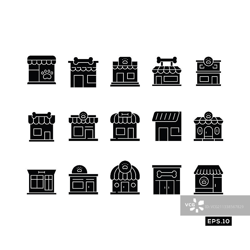 宠物店图标或logo标志图片素材