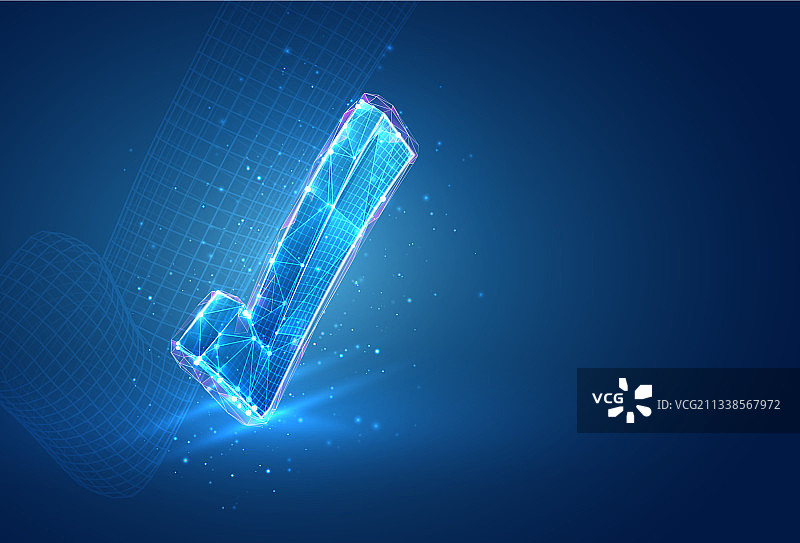 蓝色背景上的3D体量符号图片素材