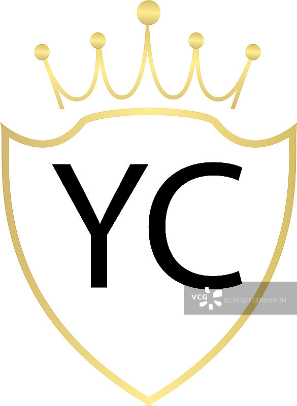 YC字母简约风格标志设计图片素材