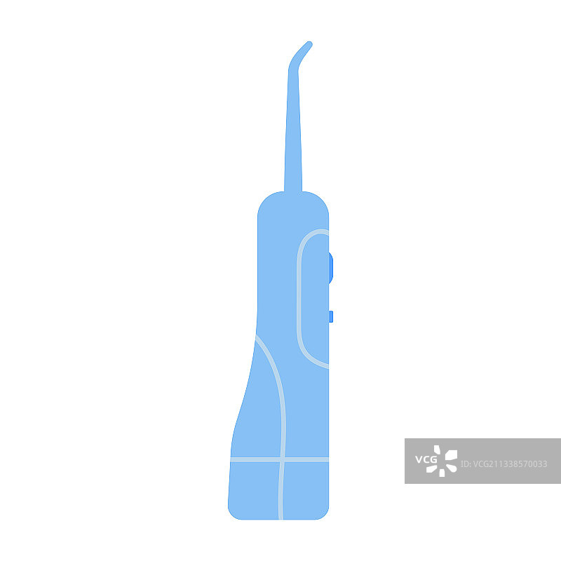 口腔冲洗器牙线扁平风格图片素材