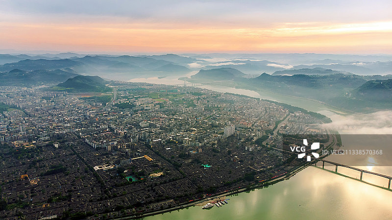 阆中古城晨曦图片素材