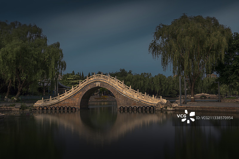 龙潭湖小桥图片素材