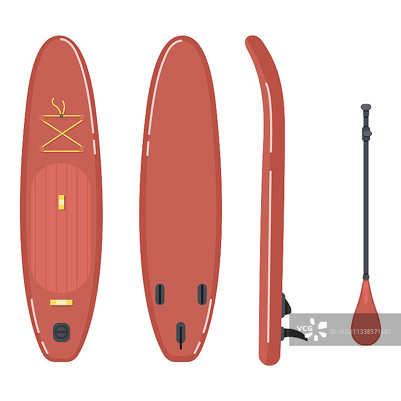 桨板扁平插画合集图片素材