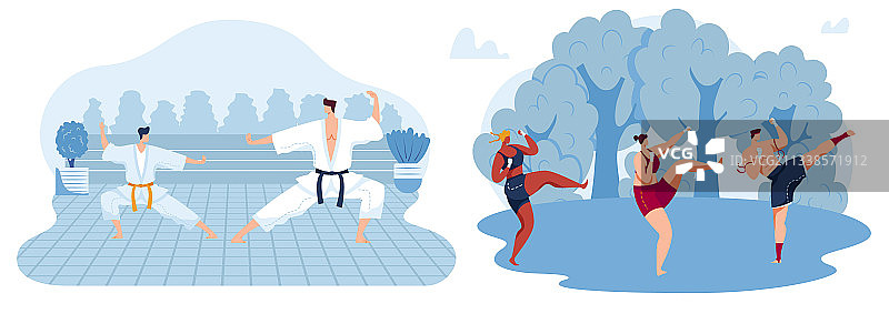 搏击运动：踢打格斗图片素材