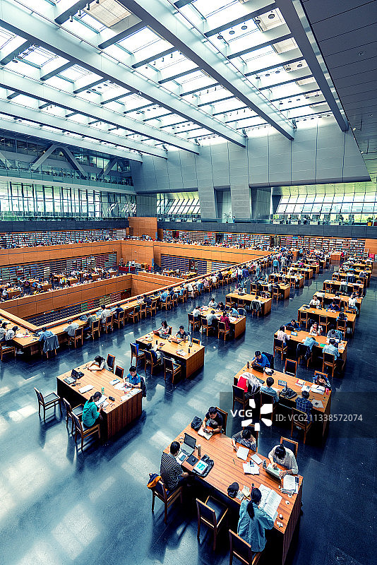 北京国家图书馆内部构造图片素材