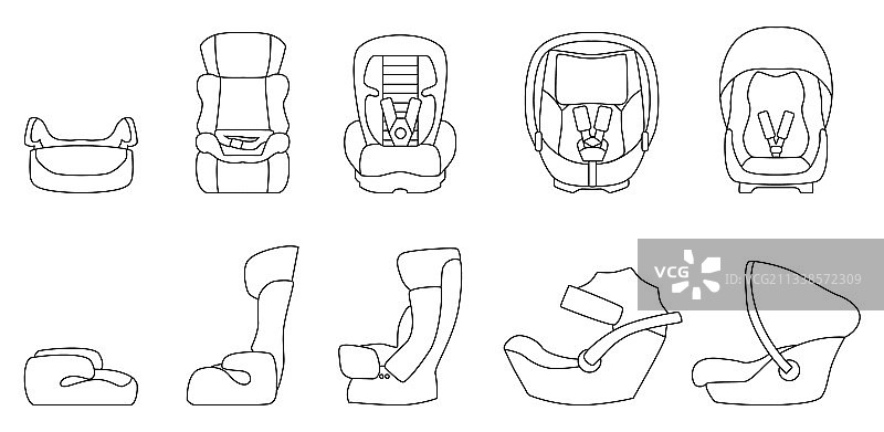 汽车座椅轮廓图标图片素材