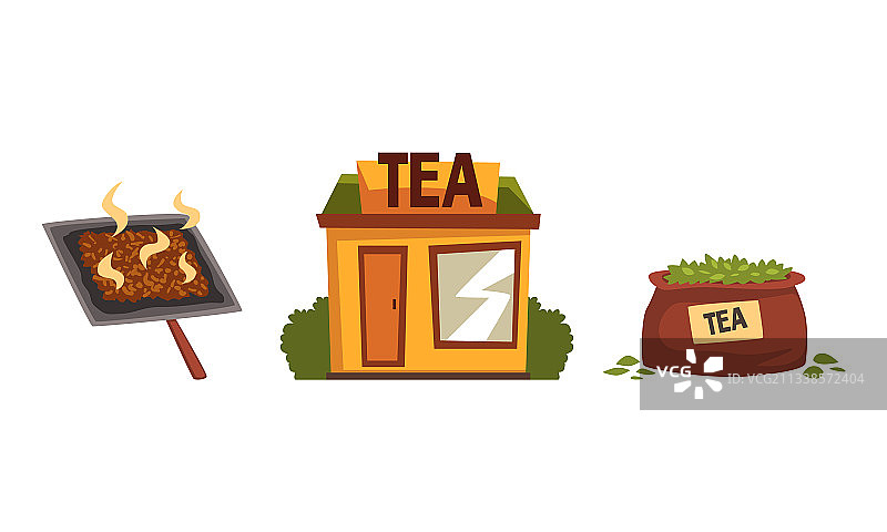 茶叶采摘干燥等茶叶生产流程图片素材