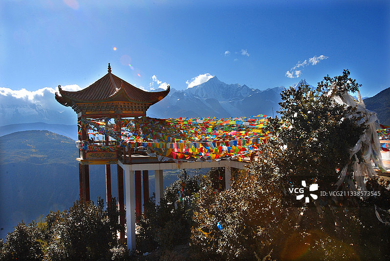 云南，迪庆，梅里雪山风景。图片素材